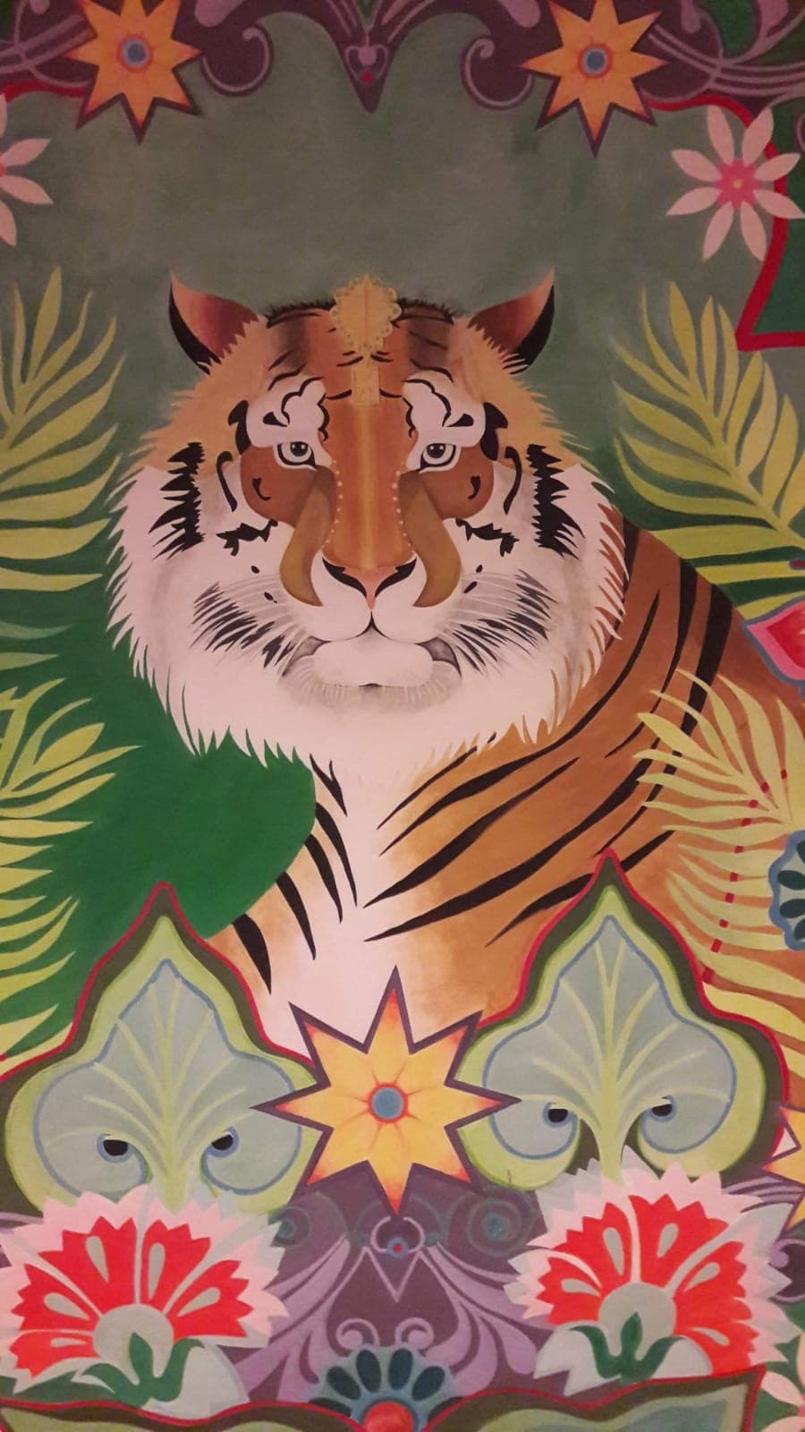 Bombay tiger — décor peint par Émilie Merveilleux